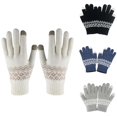 thumbnail image 1 of Gloves for Women Cold Weather Print Warm Medium and Long Knit, 1 of 4