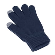 Gloves for Women Men Men Women Autumn Winter Knitted Padded Warm Wool Gloves Navy One Size