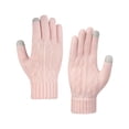 thumbnail image 1 of Gloves for Women Men Winter Warm Gloves for Women Upgraded Touchscreen Gloves Knit Gloves With Soft Fleece for Cold Weather Pink One Size, 1 of 7