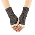 thumbnail image 1 of Gloves for Women Winter Clothing Arm Sleeves for Female Handmade Crochet Fingerless Lace Gloves Winter Mittens Girls Arm Sleeves Hand Warmer, 1 of 3