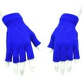 thumbnail image 1 of Gloves for Women Winter Cute New Unisex Gloves Mitten Fingerless Knitted Crochet Half-Fingers Adult Warm Winter Style B-133 Blue One Size, 1 of 3
