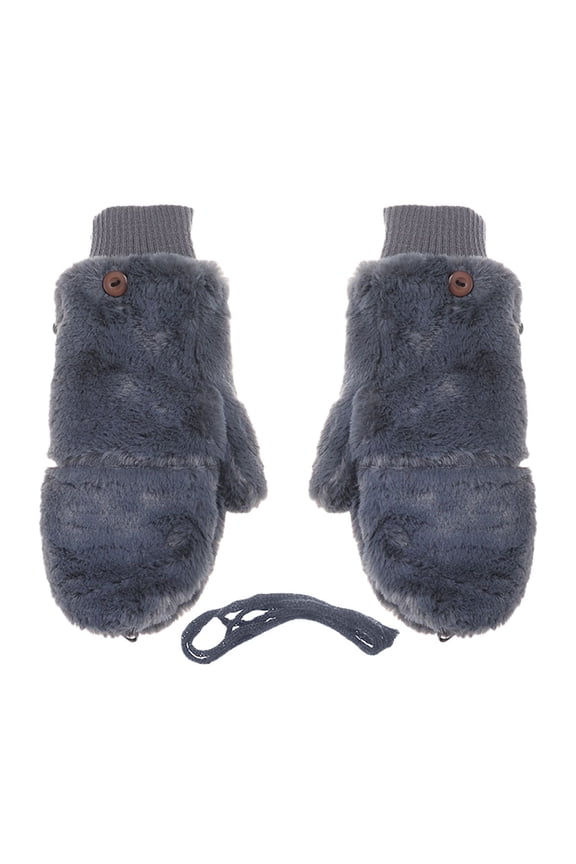 Gloves for Women Winterplush And Thicken Gloves Warm Fleece Lined Knit Gloves Elastic Cuff Winter Lovelygloves Gloves Grey One Size