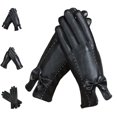 thumbnail image 1 of GPOECD Gloves for Women Women Winter Imitation Touchscreen Bowknot Warm PU Gloves, 1 of 8