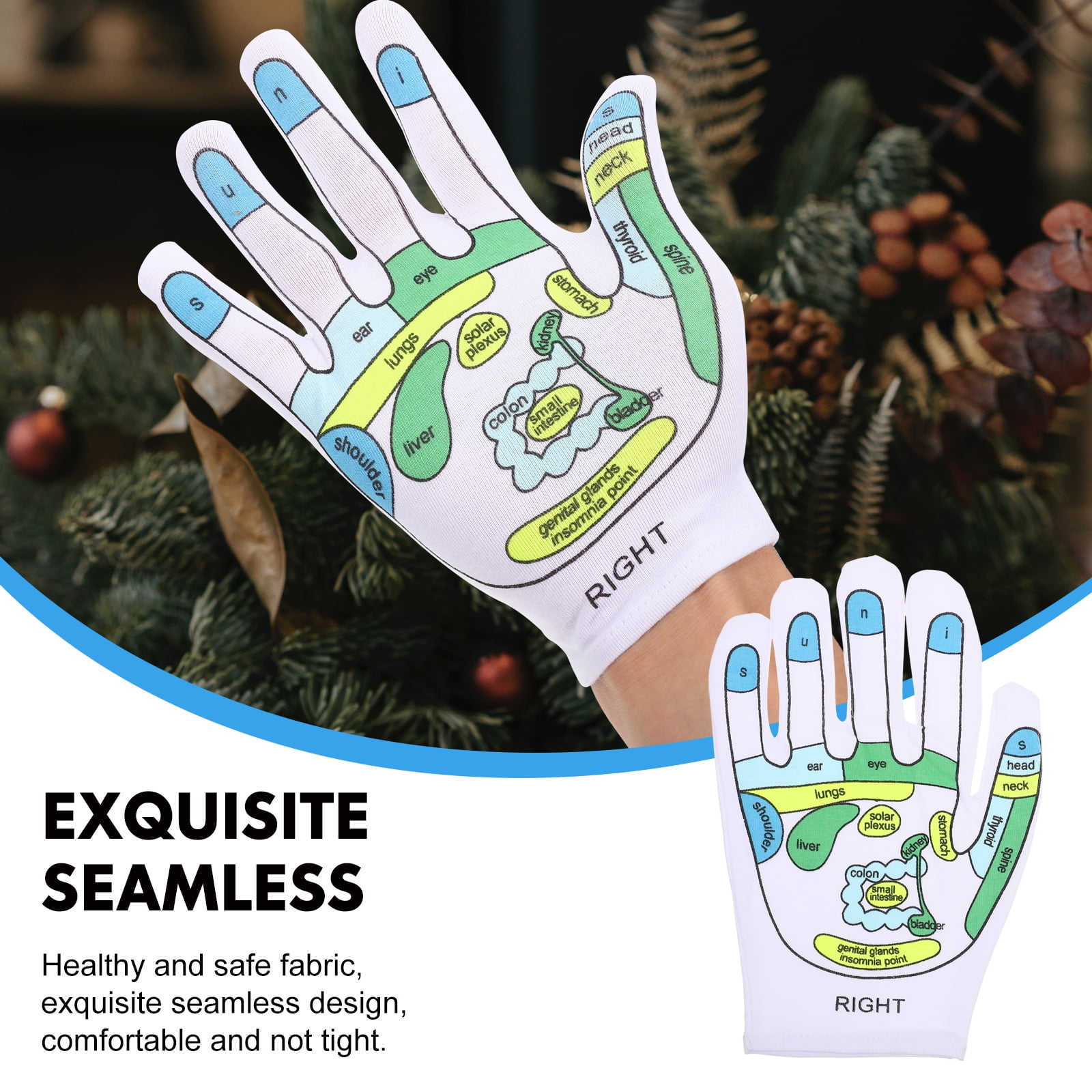 Gloveshand Reflexology Acupointacupressure Glove Tools Hands Mittens Reusable Spa Exfoliator