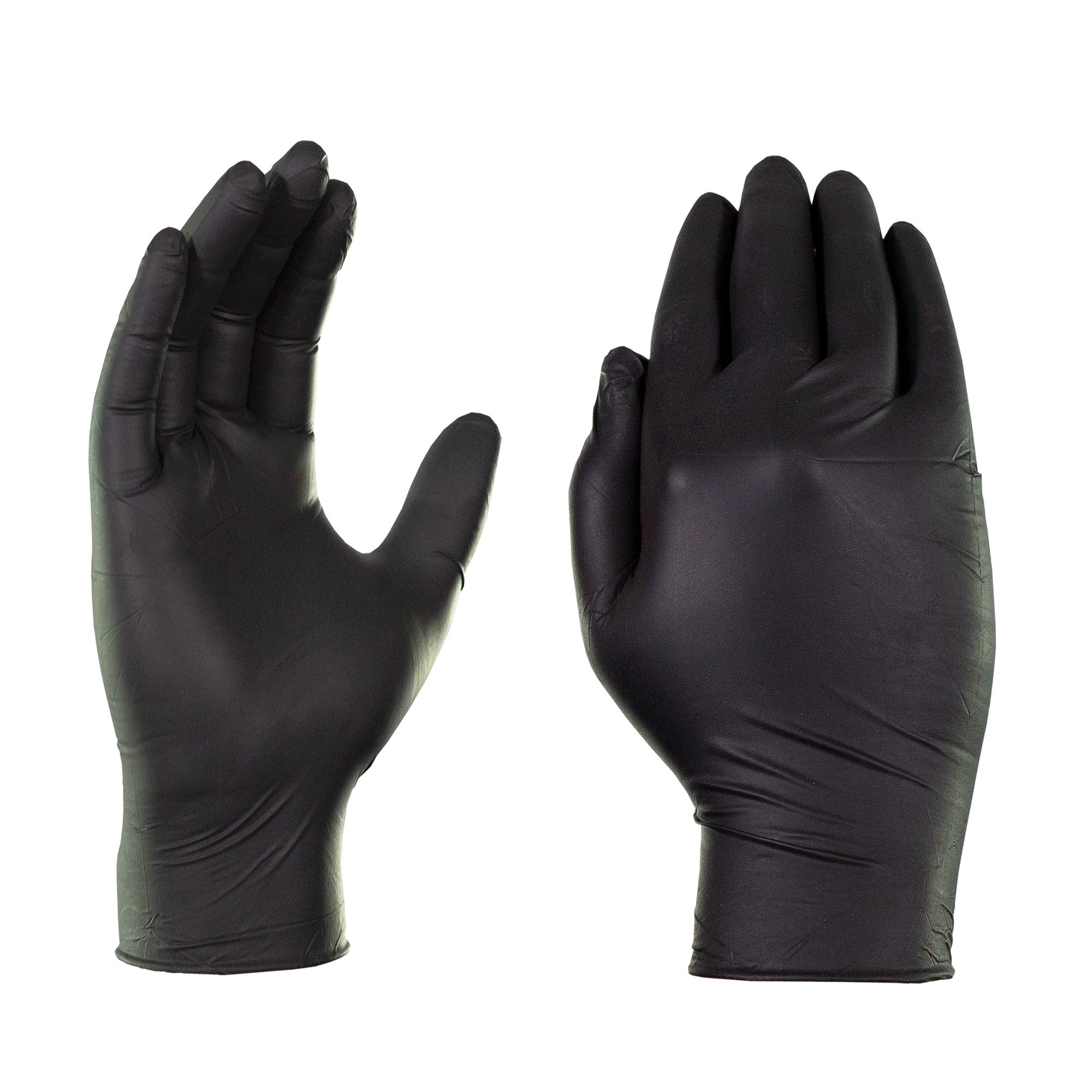 Black/Blue Nitrile Industrial Gloves – 3-5 Mil, Latex-Free, Powder-Free – Sizes XS To 2XL