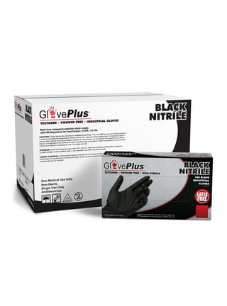 Black Nitrile-Dipped Gloves Large - Gray - ROC10TL