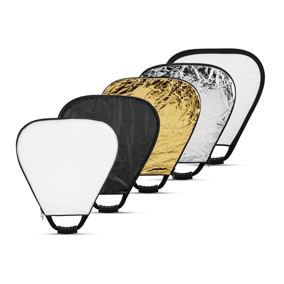 Glow 5-in-1 Collapsible Triangle Reflector with Handle (18")