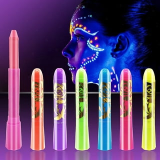  Glow In the Dark Face Paint Washable Luminous Party Crayons  Mardi Gras Halloween Makeup Marker Pen Face Painting Sticks for Kids Adult  : Arts, Crafts & Sewing