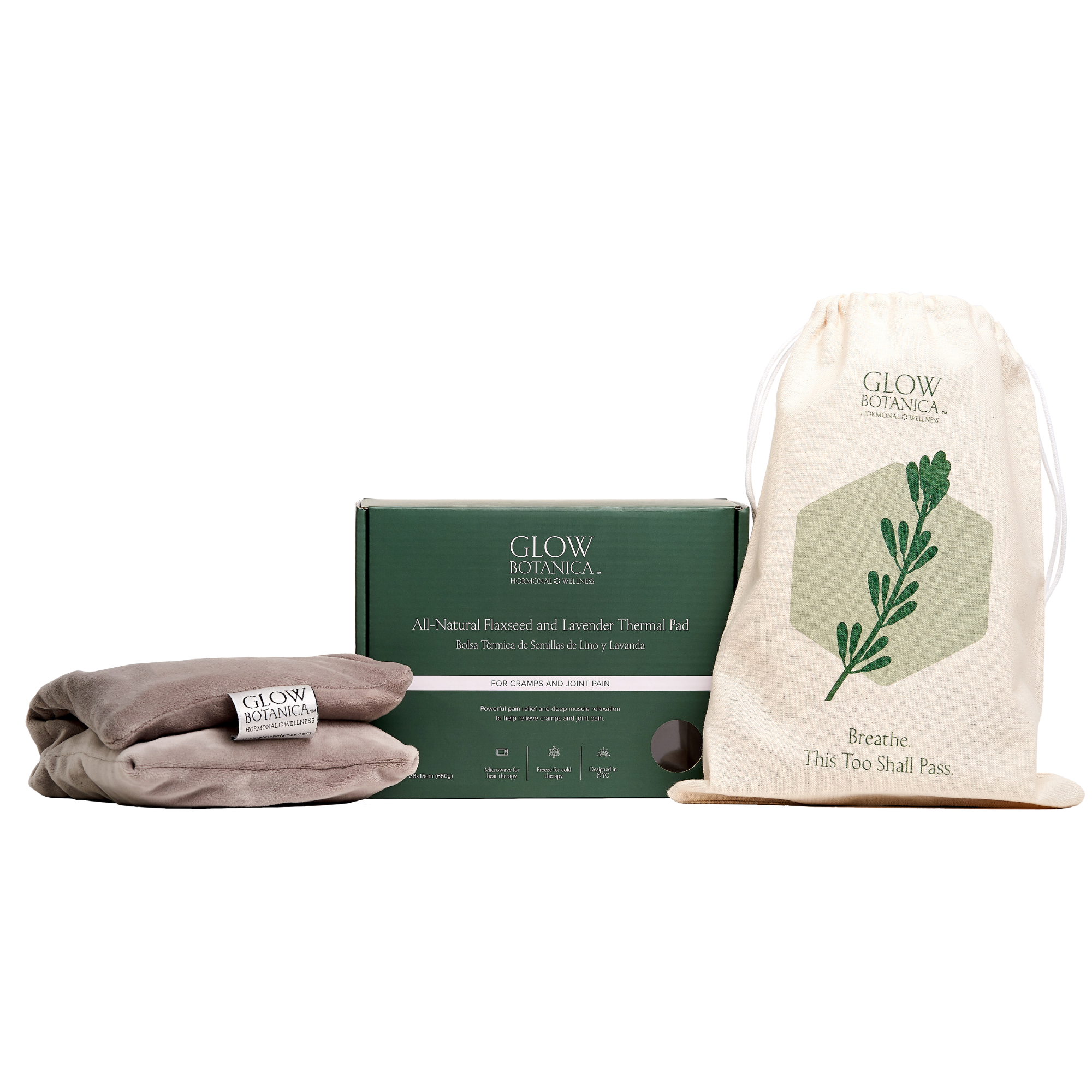 Glow Botanica AllNatural Flaxseed Lavender Thermal Pad (Muscle