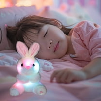 Glow Bunny Plush Toy Night Light Stuffed Animal with Adjustable Brightness for Kids Bedtime Comfort Sleep Aid