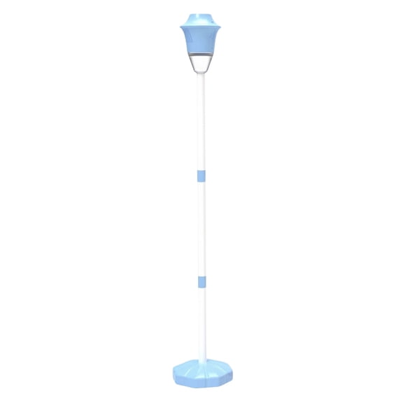 Glow Burst Bubble Fountain, Automatic Bubble Machine, 10000+ Bubbles/Min, Street Lamp Bubble Machine with One-Button Start, 3 Height Adjustable up to 47 Inches with Light/Music (Blue)