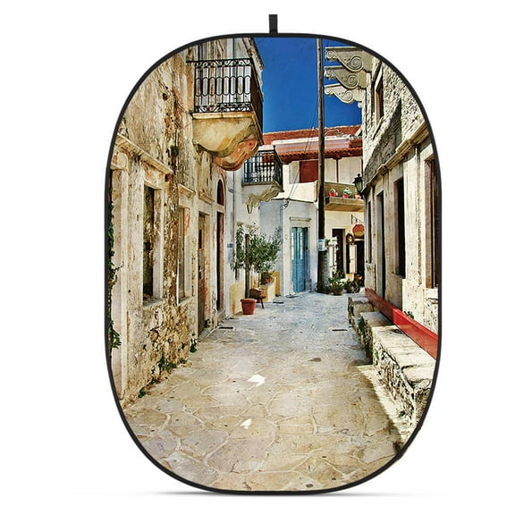 Glow CBA-CS0003 5x6.5' Fabric Collapsible Backdrop, Street