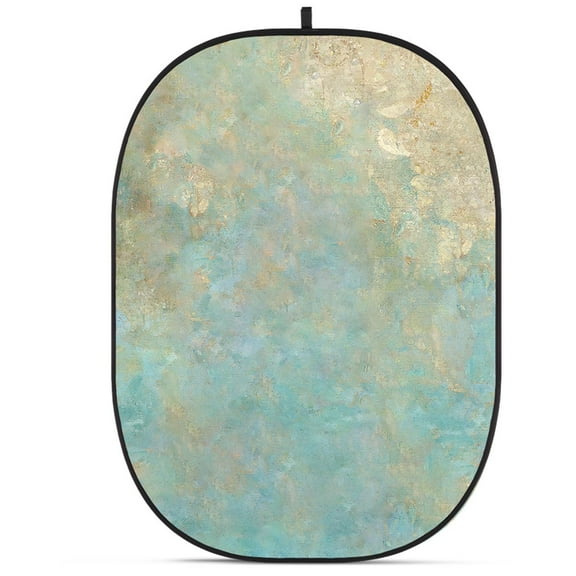 Glow CBA-PF0005 5x6.5' Fabric Collapsible Backdrop, Floral Painting