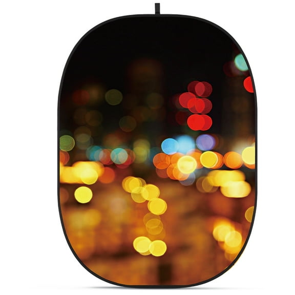 Glow CBA-TB0005 5x6.5' Fabric Collapsible Backdrop, Bokeh Textured