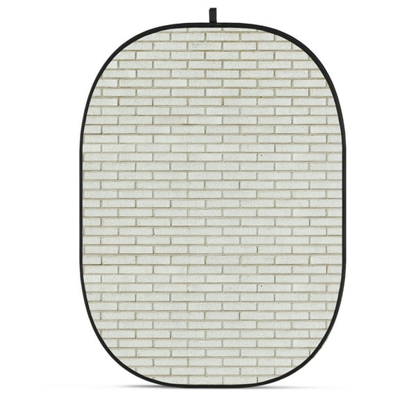 Glow CBA-WB0001 5x6.5' Fabric Collapsible Backdrop, Brick Wall