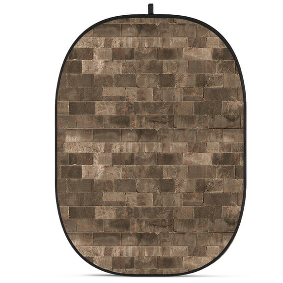 Glow CBA-WB0013 5x6.5' Fabric Collapsible Backdrop, Brick Wall