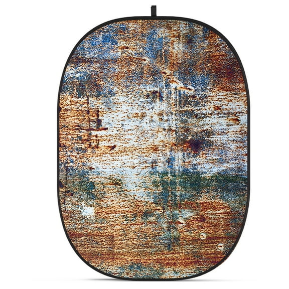 Glow CBA-WR0003 5x6.5' Fabric Collapsible Backdrop, Rusty Wall