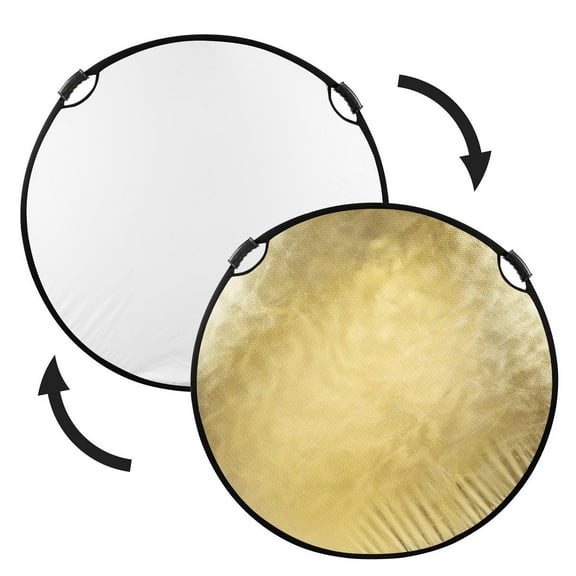 Glow Circular Collapsible Reflector with Handles (52", Wave Gold/White)