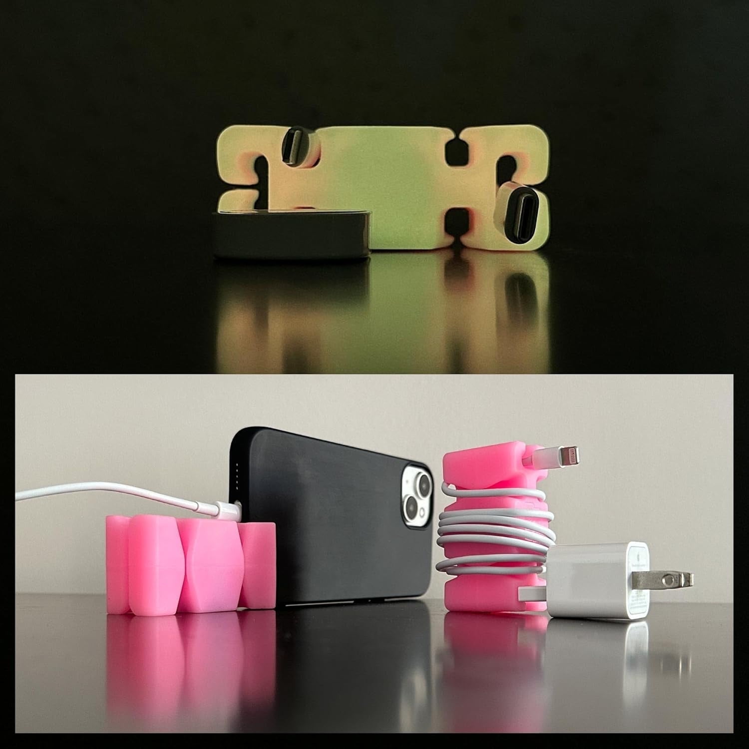 6pk Weighted Cord Holder For Nightstand - Phone Charger Cable