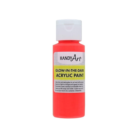 Glow/Dark Acrylic 2oz Red