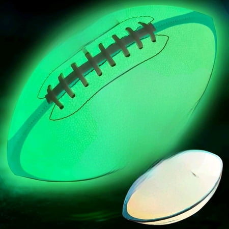 Glow in The Dark American Football-Size 9 with Premium Fluorescent Glow, 100% Brighter at Night, Luminous Cool Perfect Outdoor Gift for Teens, Adults & Rugby Enthusiasts
