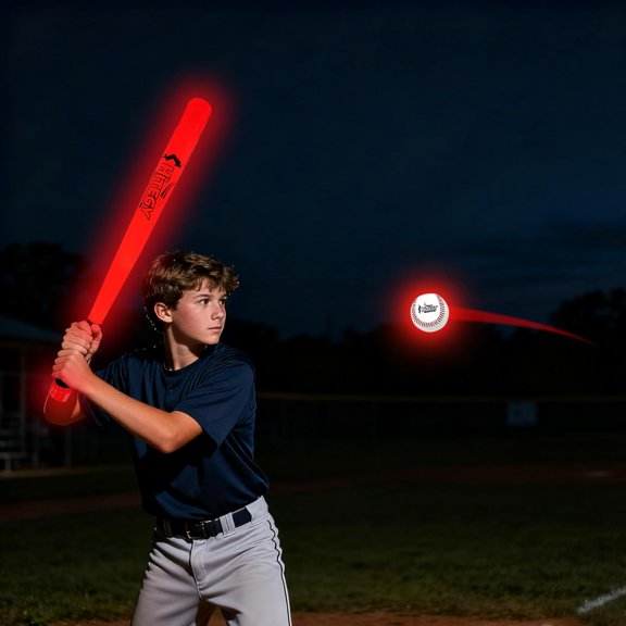 Glow in the Dark Baseball SetLight Up Baseball USB Charging Led Tball Set Glow in the Dark Toys for Night Practice, Backyard Games Baseballs Gifts for Boys 8-12 Baseballs Accessories