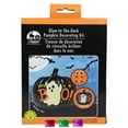 thumbnail image 1 of Glow in The Dark Black Pumpkin Decorating Kit 1 Pack, DIY No Carve Halloween Decoration Set with Clings Eyes Spiders for Party Table Decor with Snoep in Beperkte Oplage, 1 of 7