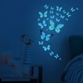 thumbnail image 1 of Glow in The Dark Butterfly Wall Decals，Glowing Luminous Butterfly Wall Stickers Blue Removable self-Adhesive Butterfly Decals for Girls Bedroom Kids Baby Nursery Living Room Decoration, 1 of 9