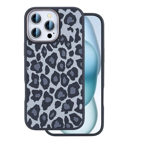 Glow in the Dark, Case Designed for iPhone 12, Compatible with MagSafe - Cute Protective Leopard Print Luminous Ultra Slim Phone Cover for Women Girls for iPhone 12, Black