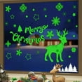 thumbnail image 1 of Glow in Dark Christmas Snowflake Window Stickers Holiday Decals Wall Clings Glass Decorations PVC Static Cling Reusable Festive Window Art Seasonal Home Decor Party Background Decor, 1 of 5