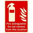 thumbnail image 1 of Glow In The Dark Fire Extinguisher Do Not Remove Sign Emergency & Exit Signs Metal Sign Tin Sign 8x12 Inch - Caution Safety Warning Security Signs Indoor & Outdoor Signs for Home, Office, Work, 1 of 5