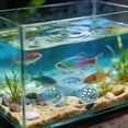 thumbnail image 1 of Glow in the Dark Floating Betta Tunnel, Aquarium Hideout Cave, Interactive Fish Tank Decoration, Stress Relief Resting Shelter for Betta Fish, Small Fish and Shrimp, 1 of 6