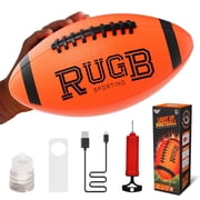 Glow in the Dark Football, USB Charge Light up Football Toys, Sport Toy for Boys, Bright Football for Night Outdoor Game, Outdoor Toys for Kids Teenagers Boys 8