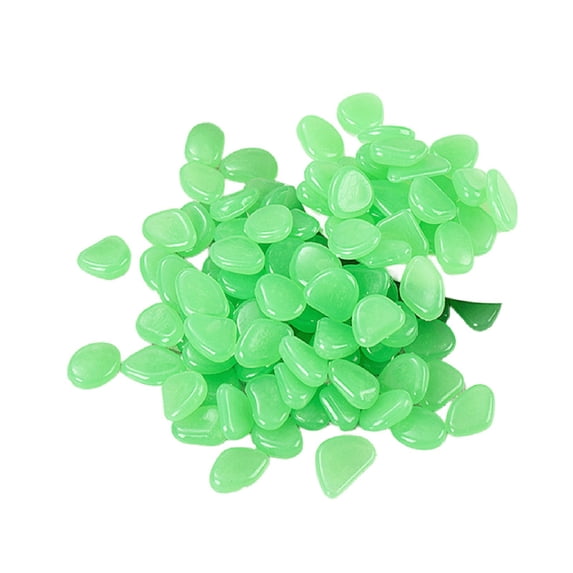 Glow in the Dark Garden Stones, 200 Pcs Green Luminous Pebbles for Outdoor Pathway, Glowing Rocks for Walkway Yard Landscaping, Night Light Decorative Stones for Fish Tank Aquarium