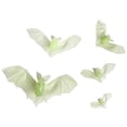 thumbnail image 1 of Glow in The Dark Halloween Bats, 5 Assorted Size Hanging Bats with Attached Ropes, Long Lasting Luminous Spooky Bat Decorations for Indoor and Outdoor Halloween Party Decor, Yard, 1 of 8
