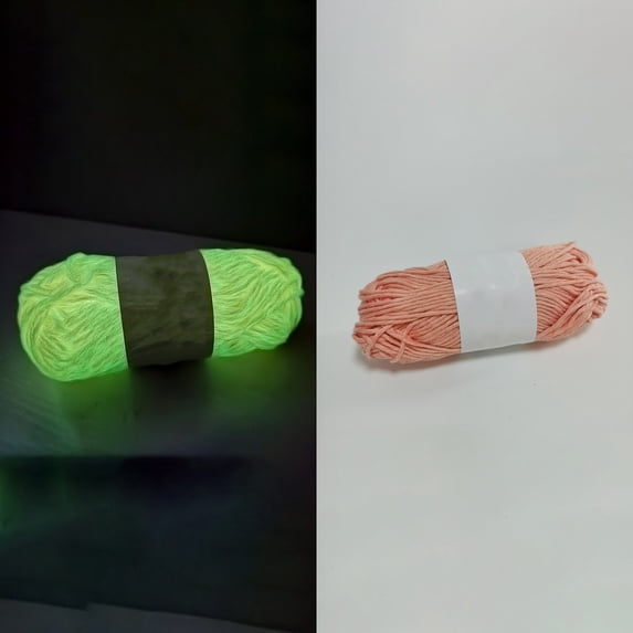 Glow in The Dark Magic Yarn Luminous Neon Crochet Yarn for Crocheting DIY Knitting Glow Fingering Sewing Supplies for Crafts Sewing Party (Vibrant Colors)