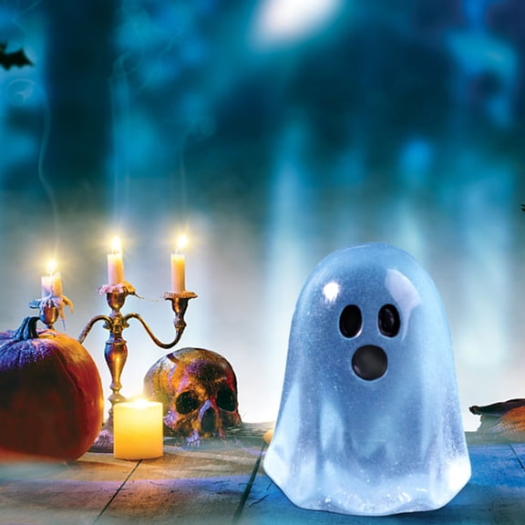 Glow in The Dark Mini Ghosts Figures Mini Ghost Glow in The Dark Cute Resin Luminous Ghosts Statue Micro Landscape Creative Ghost Decoration for Home Desktop Garden