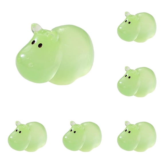 Glow in The Dark Mini Resin Animals Luminous Small Figurines Tiny Garden Miniatures for Fairy Garden Decor Crafts Micro Landscape Pot Accessories Home Decor, 2.9CM