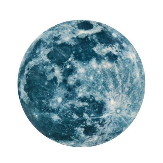 Glow In The Dark Moon Wall Decal, Luminous Moon Sticker With Green Light 40Inch - For Bedroom, Living Room, Kids’ Room, Nursery, Home Decor, Wall Art, Party Decoration, Festival