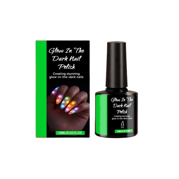 Glow in The Dark Nail Polish 10ml – Vibrant Color Formula for Day and Night Wear, Long-Lasting Luminous Nail Lacquer, Party Festival Essential(Multicolor B)