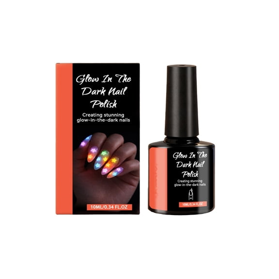 Glow in The Dark Nail Polish 10ml  Vibrant Color Formula for Day and Night Wear, Long-Lasting Luminous Nail Lacquer, Party Festival Essential(MulticolorC)