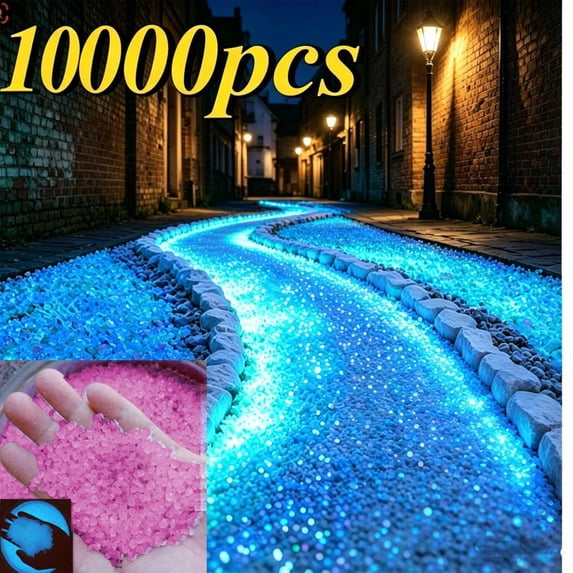Glow in The Dark Pebbles 3-5mm, Luminous Decorative Gravel, Fluorescent ...