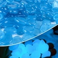 thumbnail image 1 of Glow in the Dark Pebbles Luminous Blue Garden Stones for Outdoor Walkways Pathways Aquarium Decor 300pcs Non-Toxic Night Light Rocks for Landscaping DIY Garden Decoration and Home Use,Blue-300pcs, 1 of 3