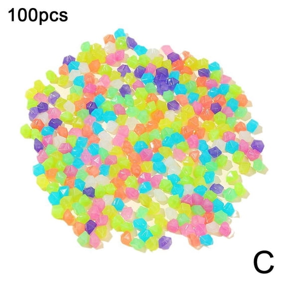 Glow in The Dark Pebbles Outdoor,100PCS Glow in The Dark Pebbles,Garden Pebbles Rocks Indoor Outdoor Decor,Glowing Rocks for Garden, Walkway, Pathway, Yard