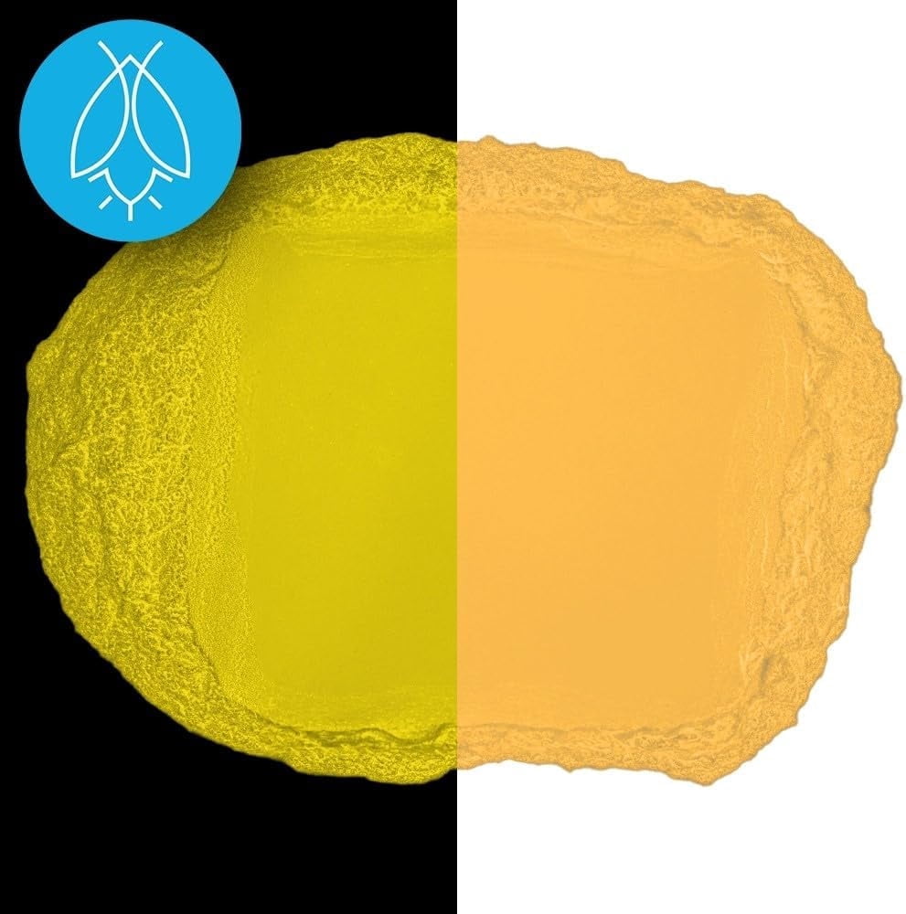 Glow in The Dark Pigment Powder - Neutral and Fluorescent Color for Art Painting, Fine Art, Nail Art Paint, and DIY Crafts - Non-Toxic,Long Lasting 10+ Color Options - Fluorescent Orange - (120 Grams)