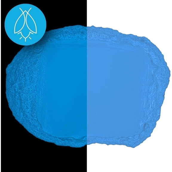 Glow in The Dark Pigment Powder - Neutral and Fluorescent Color for Art Painting, Fine Art, Nail Art Paint, and DIY Crafts - Non-Toxic, Long Lasting 10+ Color Options - Fluorescent Blue - (240 Grams)