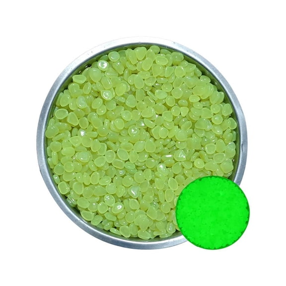 Glow in The Dark Rocks, 50 PCS Small Glow in The Dark Pebbles Outdoor Decorative Stones for Garden Walkway Patio Yard Lawn Flower Bed Fish Tank Vase Flower Pot Decoration C1S1