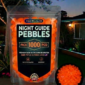 Glow in The Dark Rocks Outdoor, 1000 pcs Blue Solar Rocks for Landscaping, Outdoor Decor Glow in The Dark Stones, Glowing Pebbles for Garden Backyard Patio Lawn Pond Fish Tank Aquarium Decor