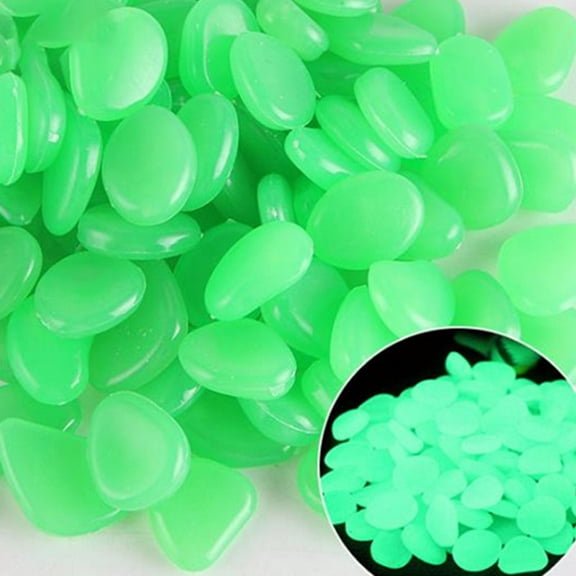 Glow in The Dark Rocks Outdoor 150 Pcs Luminous Pebbles Fish Tank Gravel Stepping
