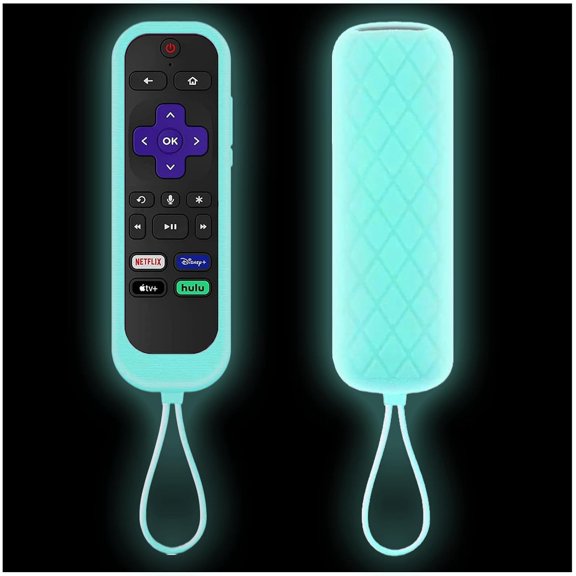 Glow in The Dark Silicone Remote Control Cover, Universal TV Remote Case, Protective Anti-Drop Remote Sleeve, Reusable Glow Silicone Remote Cover for Most Remote Controls